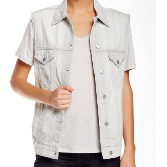 J BRAND Oversized Denim Rockaway Finn Vest - Picture 2 of 8